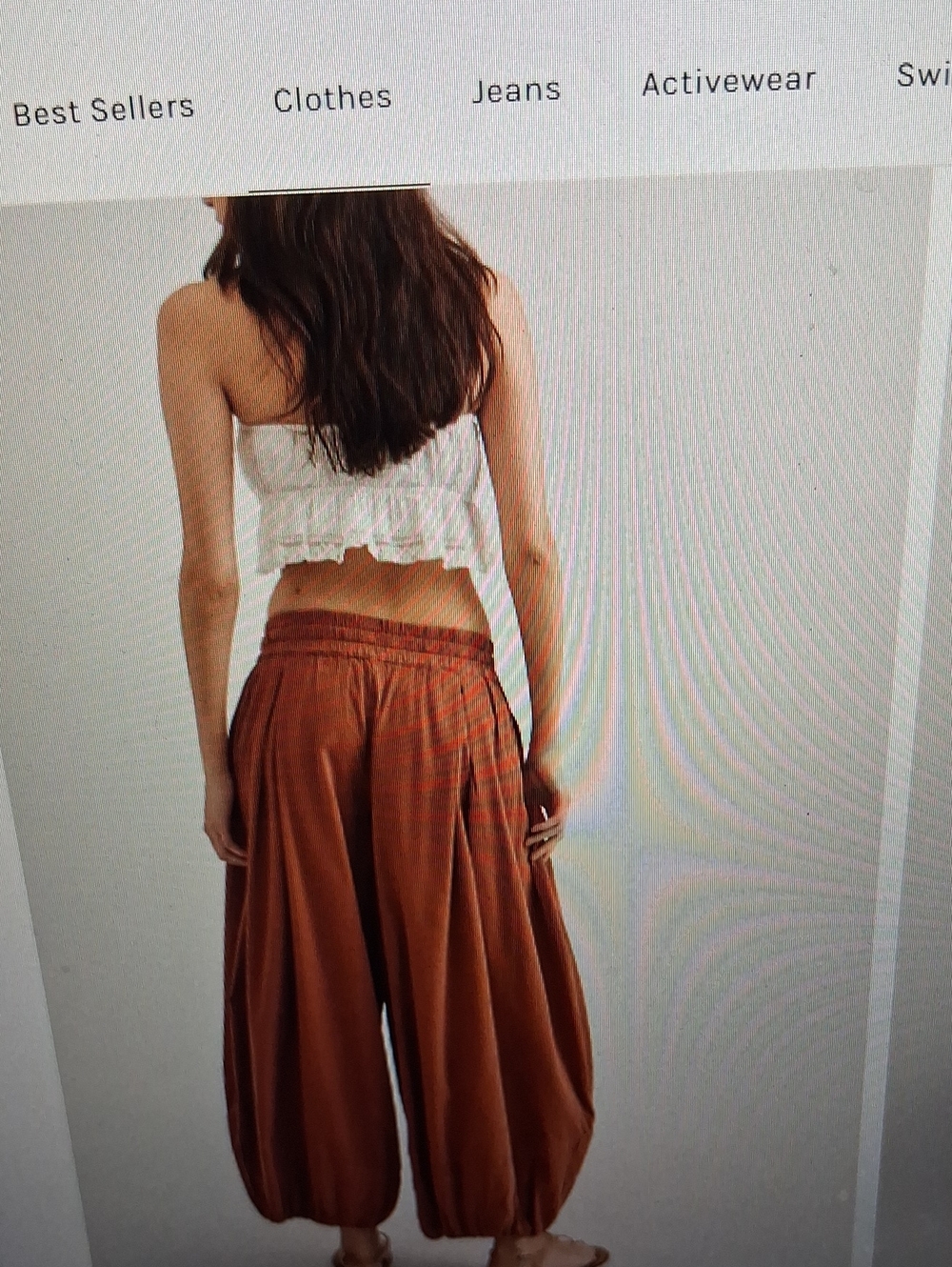 Free People Moonflower Pull On Balloon Pants Canyon Sunset Like New S - Picture 2 of 7